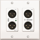 2 x 2 Channel 2 Gang Wall Plate with XLR I/O, PoE, Black UDP 3rd Party Control