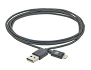 Kramer C-UA/LTN/BK-3 USB to Lightning Sync & Charge Cable (3')