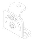 Biamp VB-TILTW Tilting Bracket for V Series Speakers, White