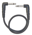 D`Addario PW-CGTPRA-01 1 ft Classic Series Patch Cable with 1/4" Right Angle Connecrtors