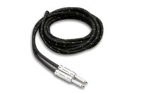 Hosa 3GT-18C4 18' Cloth Guitar Cable, Black and Gold