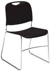 National Public Seating 8510 8500 Series Stacking Chair in Black