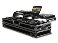 Odyssey FZGSPDJ12W 56.5"x10.4"x21" Universal Turntable DJ Coffin with Wheels