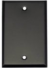 Whirlwind WP1B/0H Single Gang Blank Wallplate, Black