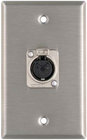 Pro Co WPBA1049 Single Gang Wallplate with 5-Pin XLRF Jack, Black