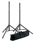 K&M 21449 Dual Speaker Stand Package with Carry Bag