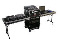 Odyssey FZ1116WDLXII Pro Rack Case with Wheels and Tables, 11 Unit Top Rack, 16 Unit Bottom Rack