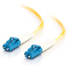 LC to LC 9/125 OS2 Duplex Single-Mode Cable 15M PVC Fiber Optic Cable, Yellow