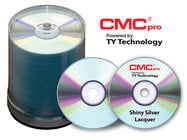 100-Disc Cakebox of 48X Shiny Silver Lacquer Printable CD-R