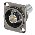 Neutrik NBB75DFGX D Series 75 Ohm BNC Panel Jack with Feedthrough in Antraloy