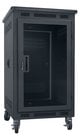 Lowell LPR-1422PGT Portable 14 Unit Rack with Plexiglass Door, 22" Deep, Black