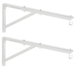 Da-Lite 40933 10"-24" Wall Mounting and Extension Brackets, White No. 23, Pair