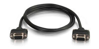 Serial RS-232 DB9 Cable 50 ft RS-232 Data Cable with Low Profile Connectors DB9 Female Connectors