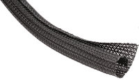 Flexo F6 1/2&quot; Flexible Semi-Rigid Wrappable Split-Braided Sleeving, Clear/White, 150 ft