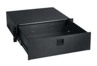 3 RU Black Anodized Sliding Drawer