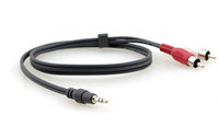 Kramer C-A35M/2RAM-3 3.5mm Stereo Audio to 2 RCA (Male-Male) Cable (3')