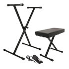 On-Stage KPK6550  Keyboard Stand and Bench Pack with KSP100 Sustain Pedal