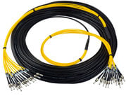 Camplex HF-TS12LC-0100 12-Channel Tactical Fiber Optical Snake 100 ft Fiber Optic Snake with LC Single Mode Connectors