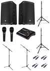 Electro-Voice Dual EKX-12P Bundle 4 Kit with 2 EKX-12P 12" Speakers, 1 ZEDi-10 Mixer, 2 ND765 Microphone, 2 Mic Stands, 2 Speaker Stands and 4 Cables