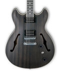 AS Series Transparent Black Flat Semi-Hollowbody Electric Guitar with ACH Pickups