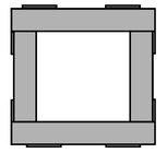 TOMCAT Global TC1212-C5B Light Duty Plated 5-Way Corner Block