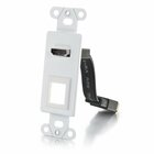 Cables To Go 39711  HDMI Pass Thru Decora Wall Plate w/One Keystone, Wht 