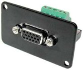 Ace Backstage C-26115 HD 15-Socket Female to Screw Terminals VGA Connector, Panel Mount