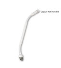 Shure MX410WRLP/N 10” Bright White Dualflex Gooseneck Microphone, Light Ring