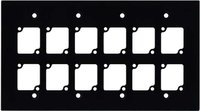Ace Backstage WP4012 Aluminum Wall Panel with 12 Connectrix Mounts, 4 Gang, Black