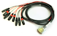 Whirlwind DBF3-FM-015 15' Snake Cable with 4 XLRM, 4 XLRF to DB25 MY8AE