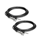 Hosa STX105F-TWO-K  5" XLR Female - 1/4" TRS Male Audio Cable 2 Pack Bundle 