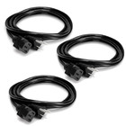 Hosa PWC148-THREE-K  8' AC Power Cable 2 Pack Bundle 