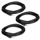Hosa MHE125-THREE-K 25' Headphone Extension Cable 3 Pack Bundle