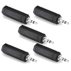 Hosa GMP386-FIVE-K  Mono 1/4" Female - Stereo 3.5mm Male Adapter 5 Pack Bundle 