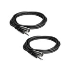 Hosa STX105M-TWO-K  5' XLR Male - 1/4" TRS Audio Cable 2 Pack Bundle 