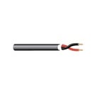 West Penn AQ224BK1000 1000' 18AWG 2-Conductor Stranded Aquaseal Cable for Fire Alarms, Black