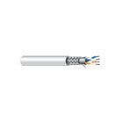 West Penn D4852GY1000 1000' 24AWG 4-Conductor Stranded Shielded Data Cable, Gray
