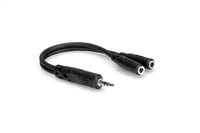 Hosa YMM-232 6" 3.5mm TRS to Dual 3.5mm TRSF Headphone Splitter Cable