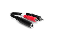 Hosa YPR-257 6" 1/4" TRSF to Dual RCA Audio Y-Cable