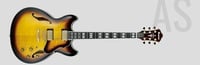 Ibanez AS153AYS Artstar Antique Yellow Sunburst Semi-Hollowbody Electric Guitar with Super 58 Pickups