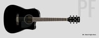 Ibanez PF15ECE-BK Electric Acoustic Guitar with Black Finish