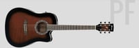 Ibanez PF28ECEDVS PF Series Cutaway Dreadnought Acoustic/Electric Guitar with SST Preamp