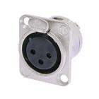 3-pin XLRF Panel Mount Connector W/O Latch