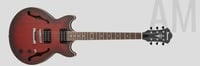Ibanez AM53SRF Artcore Series Electric Guitar with Sunset Red Flat Finish