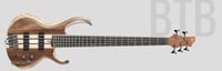 Ibanez BTB745NTL 5-String Electric Bass with Rosewood Fretboard, Natural Low Gloss Finish