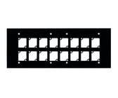 Ace Backstage WP-6016 Aluminum Wall Panel with 16 Connectrix Mounts, 6 Gang, Black