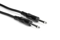 Hosa CPP-101 1' 1/4" TS to 1/4" TS Audio Cable