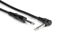 Hosa CPP-110R  10' 1/4" TS to Right-Angle 1/4" TS Audio Cable 