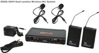 Galaxy Audio EDXR/38VV EDXR UHF Wireless Dual Bodypack System with Lavalier Mics