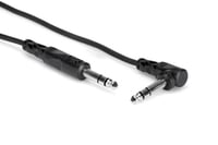 Hosa CSS-115R 15' 1/4" TRS to 1/4" TRS Audio Cable with One Right-Angle Connector